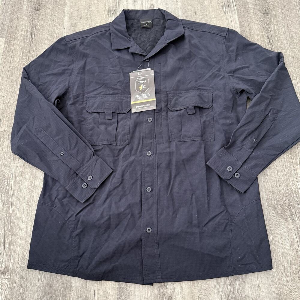 Propper Tactical CCMF Sonora Shirt LS Mens Medium LAPD NAVY Vented Nylon NEW